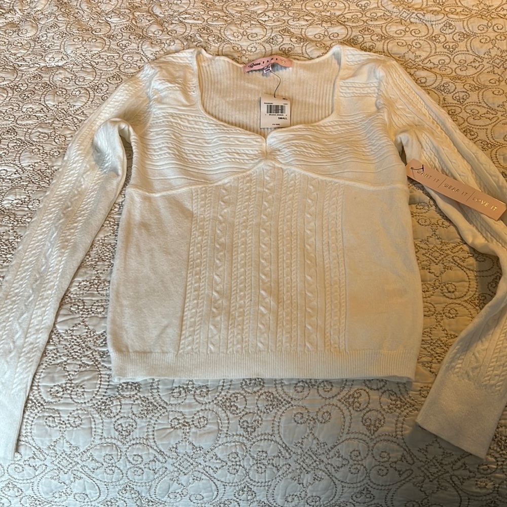 NWT CRAVE FAME Cream Sweater